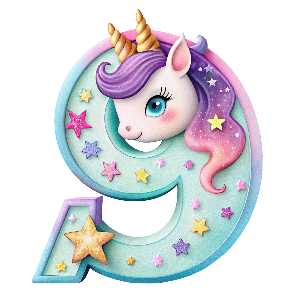 Unicorn Alfabet og Nummer