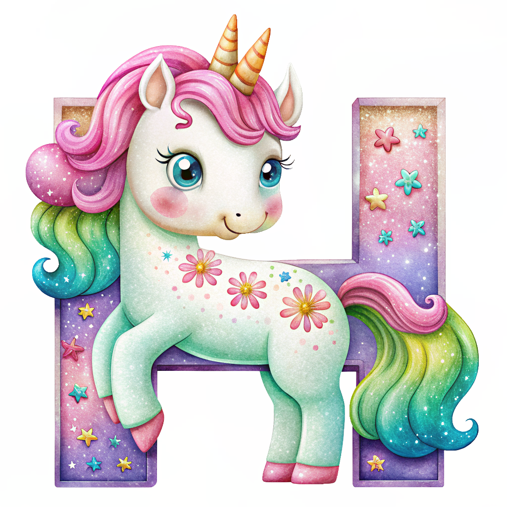 Unicorn Alfabet og Nummer